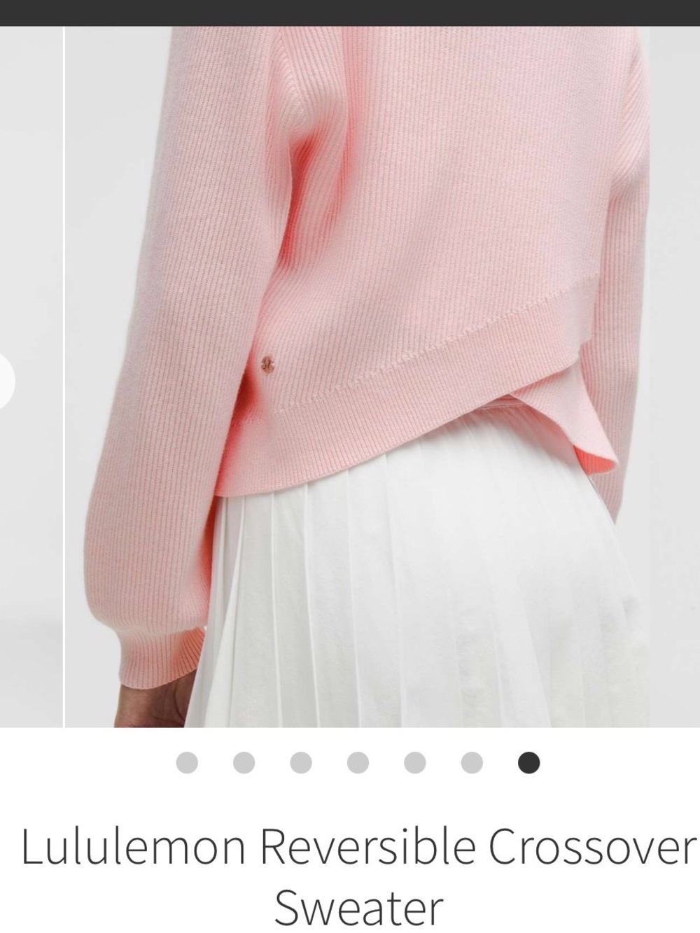 lululemon athletica Reversible Crossover Sweater - Strawberry Milkshake Pink